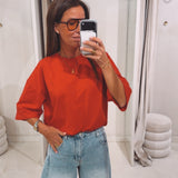 ALEJANDRA RED OVERSIZED T-SHIRT