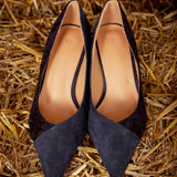 SAPPHIRE DARK BLUE CAT HEELS