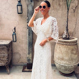 BABOUCHE ECRU LACE DRESS