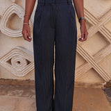 HAYAT DARK BLUE STRIPED PANTS