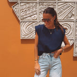 SHEILA DARK BLUE TOP