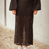 MARTHA BLACK LACE SKIRT