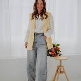 INGA YELLOW SLEEVELESS BLAZER