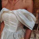 EL KSIBA ECRU DRESS