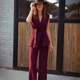 JOLENE BORDEAUX PANTS