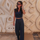 HAYAT DARK BLUE STRIPED PANTS