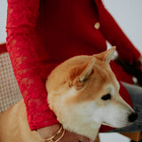 CUPID RED SLEEVELESS BLAZER