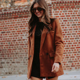 KAYLA CAMEL SUEDE BLAZER