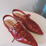 DESIRE RED SLINGBACKS