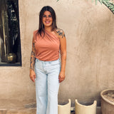 DUNES & DATES TERRACOTTA ONE SHOULDER TOP