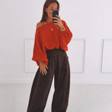 EVIE RED KNITTED PULLOVER