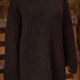 MABELINE BROWN KNITTED SWEATER