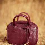 AUSTIN BORDEAUX WOVEN BAG
