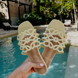 SUNWAVE LIGHT YELLOW SLIPPERS