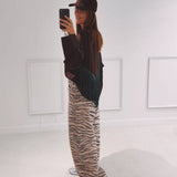 ANNELIES DARK BROWN FRINGE SWEATER