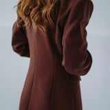 ANOUSHKA'S GO-TO DARK BURGUNDY BLAZER