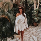 HOLBOX BEIGE LINEN TWO-PIECE SET