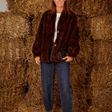 ASPEN BROWN FLUFFY CARDIGAN