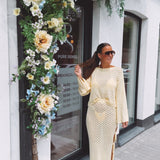 ALMUDENA YELLOW CROCHET TWO-PIECE SET