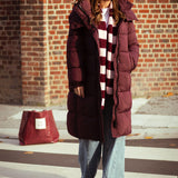 BRIGHTON BURGUNDY PUFFER COAT