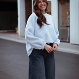 MOMMY GREY SWEATER - BORDEAUX LETTERS