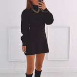 CATO BLACK KNITTED DRESS