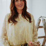 ARIANA YELLOW LACE BLOUSE
