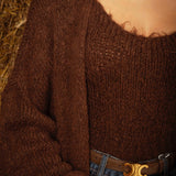 THEA BROWN TOP AND CARDIGAN SET