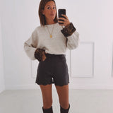 ELISSA BEIGE BAMBI PULLOVER