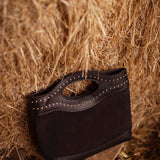 MAYFLOWER BLACK SUEDE STUDS BAG