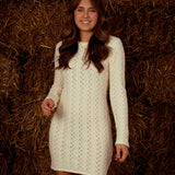 DELPHINE ECRU KNITTED DRESS