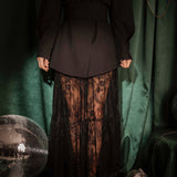 ANGEL LONG BLACK LACE DRESS