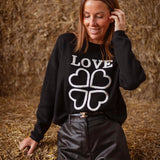 CLOVER LOVE BLACK SWEATER