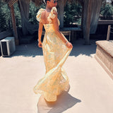ESMANUR YELLOW FLOWER DRESS