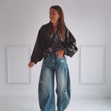 HAISLEY BURGUNDY LEATHER JACKET