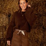 AILEEN BROWN SUEDE SKIRT