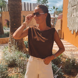 SUAVE BROWN SUMMER TOP