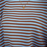 KAELINOR BROWN/BLUE STRIPED LONGSLEEVE SHIRT