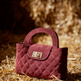 ABBY BORDEAUX SUEDE BAG