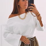 SAFIRA WHITE LONGSLEEVE SHIRT