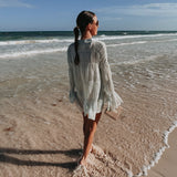 PRE-ORDER OAXACA MINT BEACH BLOUSE DRESS