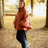 HELLO OCTOBER TERRACOTTA PUFFER JACKET