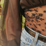 ZORAIDA BLACK LACE BLOUSE