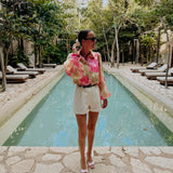 MILAGRO MULTICOLOR FLOWER BLOUSE