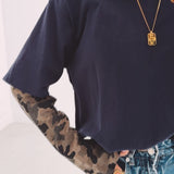 GRETA DARK BLUE ARMY LONGSLEEVE SHIRT