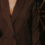 MERRY EVERYTHING BROWN RHINESTONE PLAYSUIT