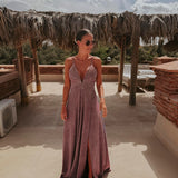 NAYLA PURPLE GLITTER DRESS