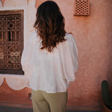 JIHANE ECRU STAR BLOUSE
