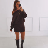 JULIET BROWN KNIT DRESS