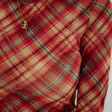 CASSANDRA RED CHECKERED LONGSLEEVE SHIRT